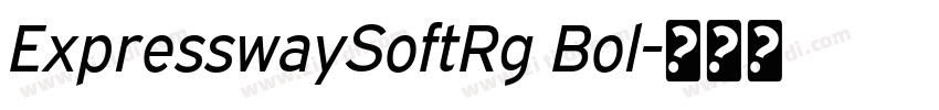 ExpresswaySoftRg Bol字体转换